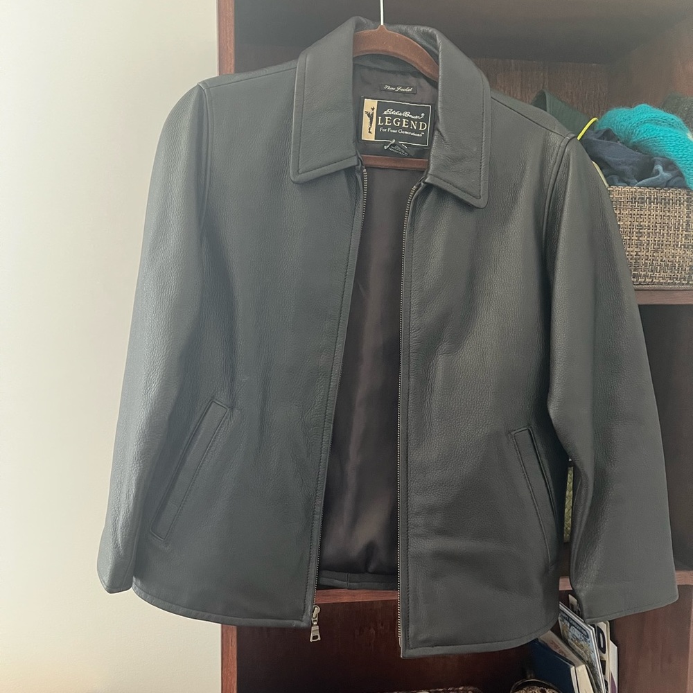 Vintage leather jacket Eddie Bauer- genuine leather